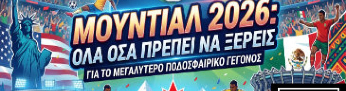 ΜΟΥΝΤΙΑΛ 2026: ΟΣΑ ΠΡΕΠΕΙ ΝΑ ΞΕΡΕΙΣ ΓΙΑ ΤΟ ΜΕΓΑΛΥΤΕΡΟ ΠΟΔΟΣΦΑΙΡΙΚΟ ΓΕΓΟΝΟΣ